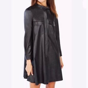 XXS Bcbg Maxazria Faux Leather dress “Emilee”